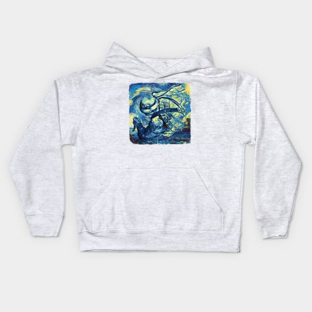 TMNT Ninja Turtles Van Gogh Style Kids Hoodie by todos